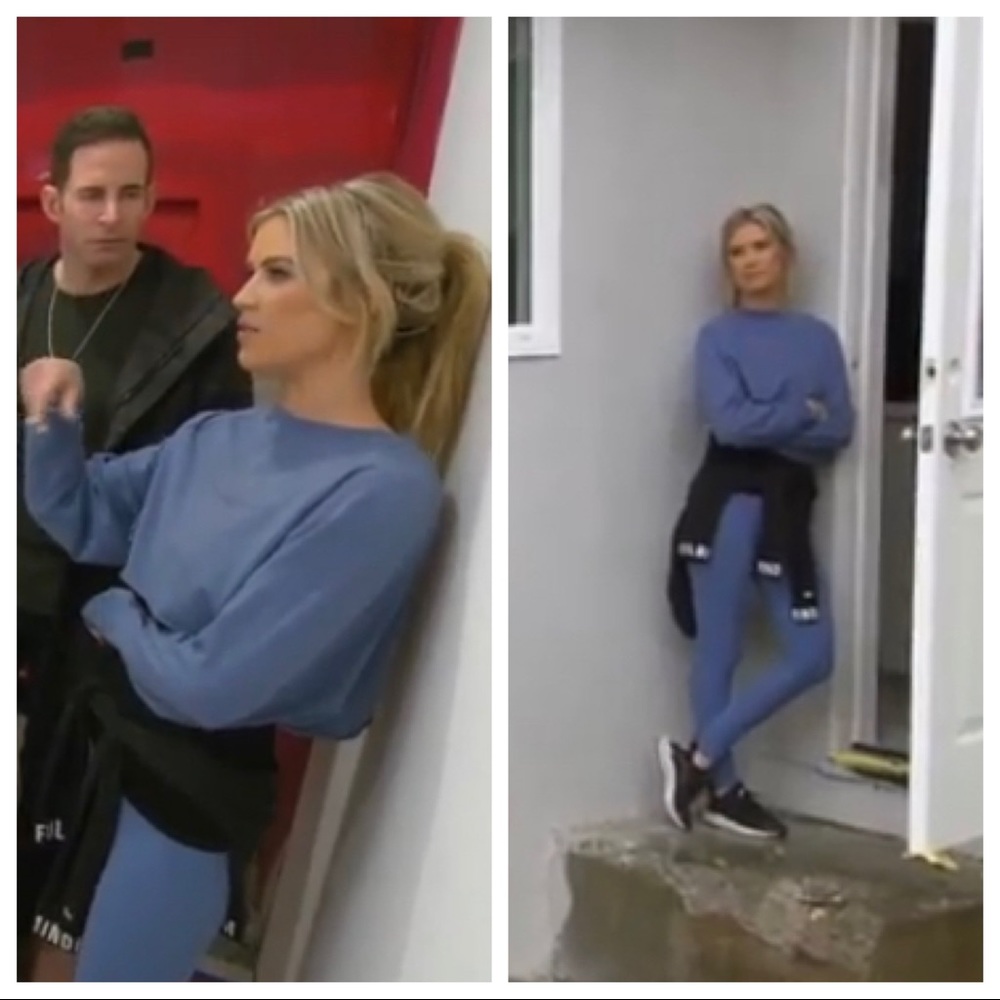 Alo Double Take Cropped Pullover in Blue Jean